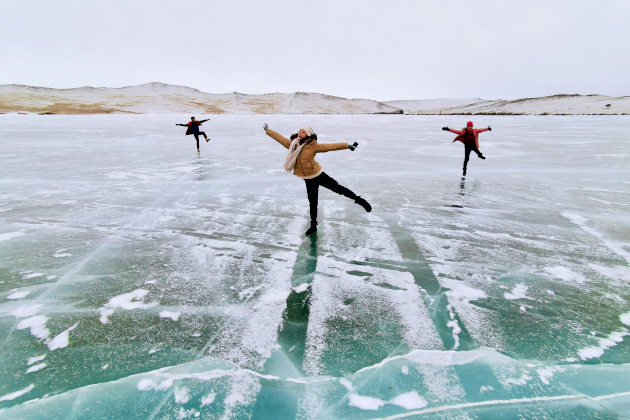Lake Baikal - Frozen lake surface
